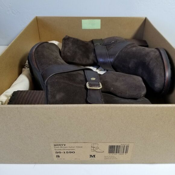 Trask Misty Dark Brown Suede Leather Ankle Boots Bootie Women Sz 8 NIB $298 - Picture 9 of 9
